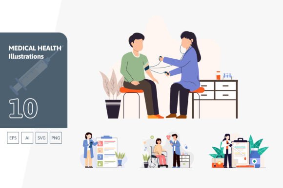 10 Medical Health Illustrations: Graphics for Clean Editorial Design