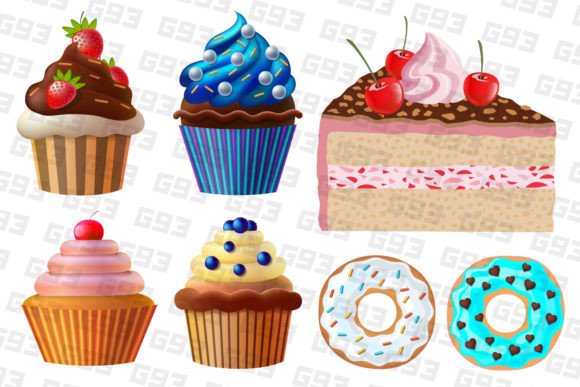 Cakes Vector Illustrations for Web Graphics & Editorial Design