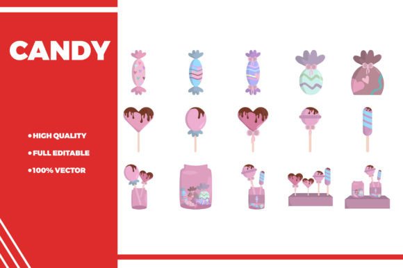 Candy Illustrations: A Graphics Design Asset Review