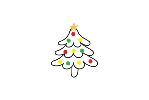 Christmas Tree Asset Illustrations for Branding Graphics