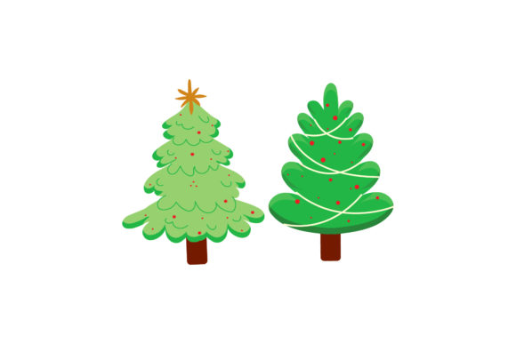 Christmas Tree Set Illustrations – Graphics & Illustrations Review