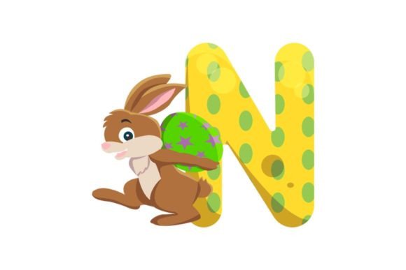 Cute Easter Egg Alphabet Graphics & Illustrations