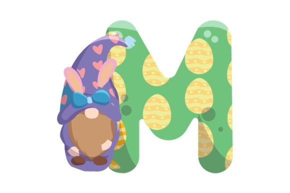 Cute Easter Egg Alphabet M: Illustrations & Graphics