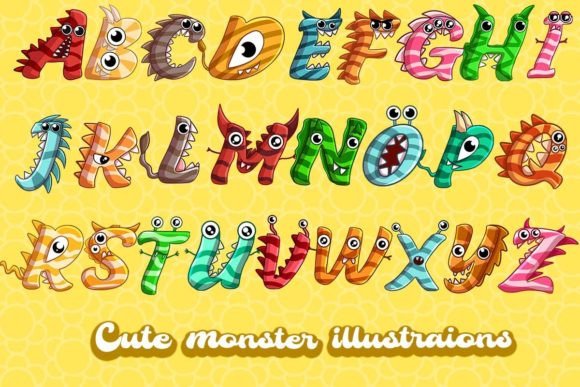 Cute Monster Illustrations: Graphics for Digital Products