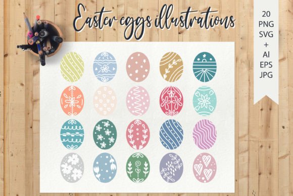 Easter Eggs Illustrations for Brand Graphics