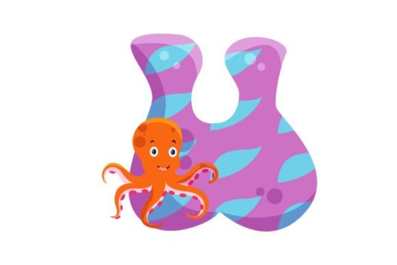 Kids Animals Alphabet U Illustrations: Graphics Review