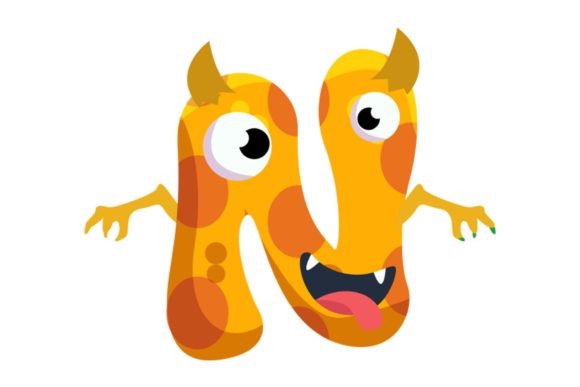 Kids Monster Alphabet N Illustrations: A Brand Designer's Review for Local Business Graphics