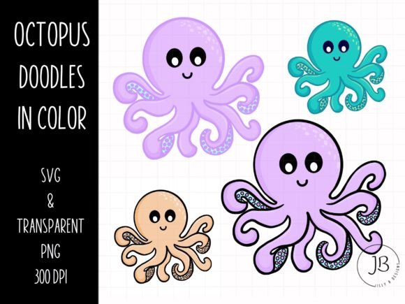 Octopus Illustrations: A Colorful Graphics Asset