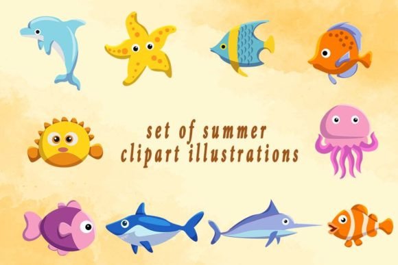 Set of Summer Clipart Graphics & Illustrations Reviewed