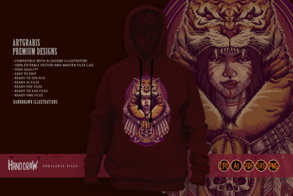 The Queen Tiger Costume: Graphics & Illustrations