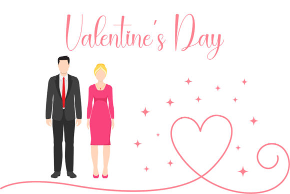 Valentine Couple Illustrations: Graphics for Branding & Marketing
