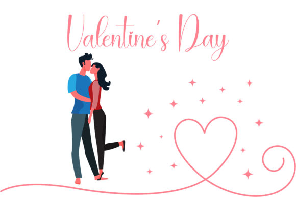 Valentine Couple Kissing Illustrations & Graphics Review